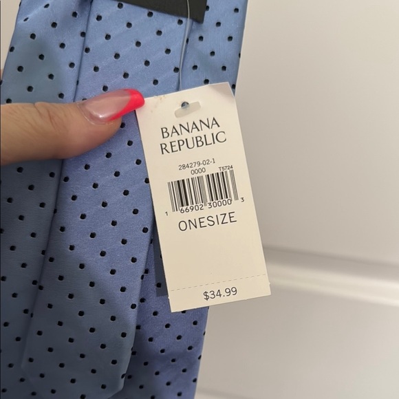 Banana Republic Blue and Black Polka Dot Tie - Picture 3 of 5